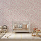 Pink floral pattern wallpaper