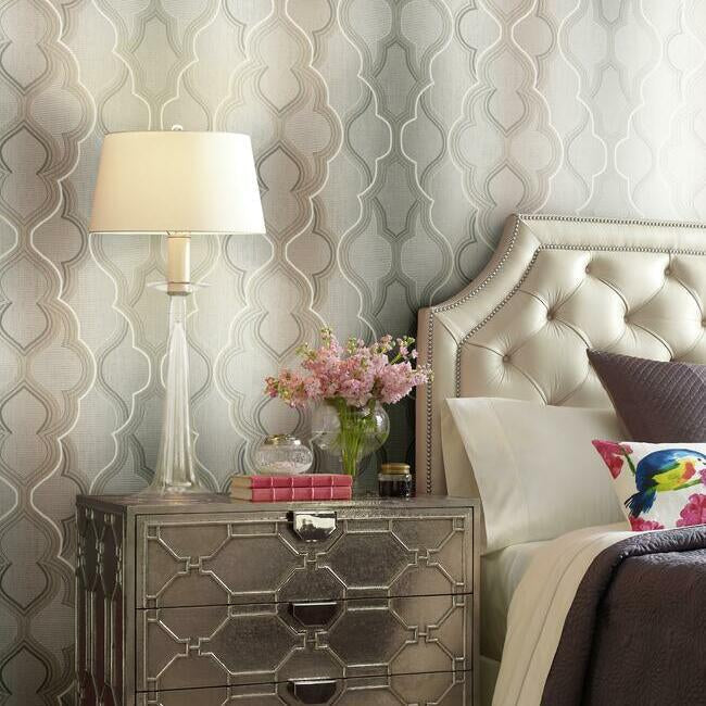 Modern Ombre Damask Wallpaper