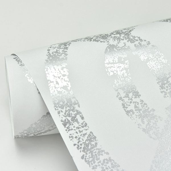 Ethereal Silver Trellis Wallpaper