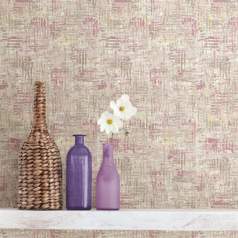 2656-004029 Pink and Grey Avalon Wallpaper