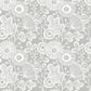 NUS3261 Mia Grey Floral Peel and Stick Wallpaper