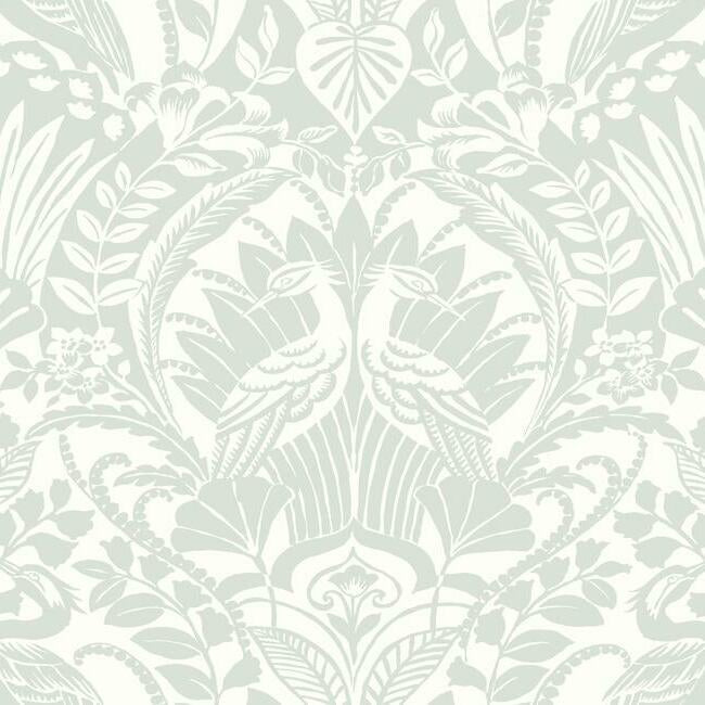 Egret Damask Wallpaper