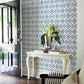 2702-22718 Blue Atrium Wallpaper By Brewster