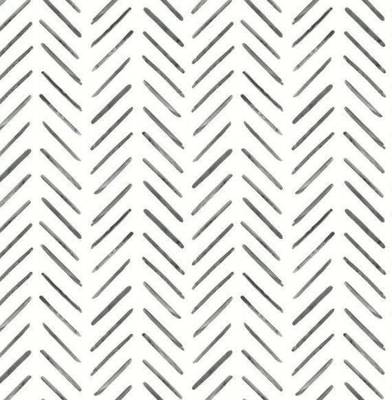 Painted Herringbone Wallpaper
