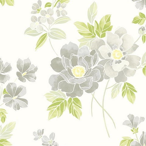 2656-004021 Grey Claressa Wallpaper