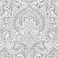Artemis Platinum Floral Damask Wallpaper