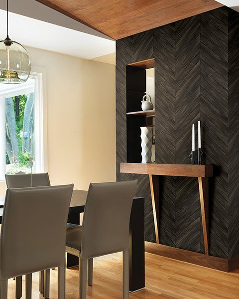 Parisian Espresso Parquet Wallpaper