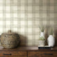 MH1518 Sunday Stroll Grey Watercolor Check Wallpaper