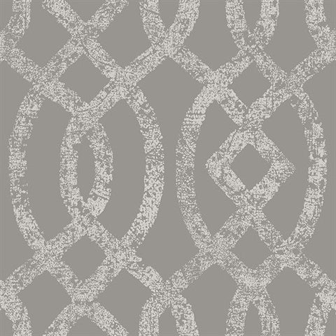 2793-24725 Ethereal Grey Trellis Wallpaper