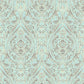 1014-001866 Turquoise Gypsy Damask Wallpaper By Brewster