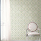 1014-001829 Turquoise Off Beat Ethnic Geometric Floral Wallpaper By Brewster