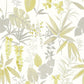 2656-004017 Yellow and Grey Descano Flower Wallpaper