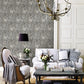 2763-24204 Splendid Platinum Jungle Wallpaper By Brewster