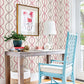 2656-004009 Pink and Grey Banning Stripe Wallpaper