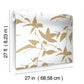 White/Gold Persimmon Leaf Wallpaper