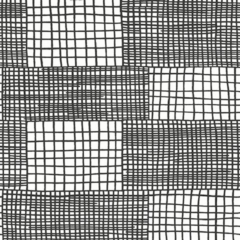 2903-25824 Maxwell Black Geometric Wallpaper Blue Bell By A Street Prints