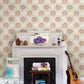 1014-001860 Coral Iris Shibori Wallpaper By Brewster