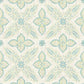 1014-001829 Turquoise Off Beat Ethnic Geometric Floral Wallpaper By Brewster