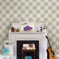 1014-001859 Turquoise Iris Shibori Wallpaper By Brewster