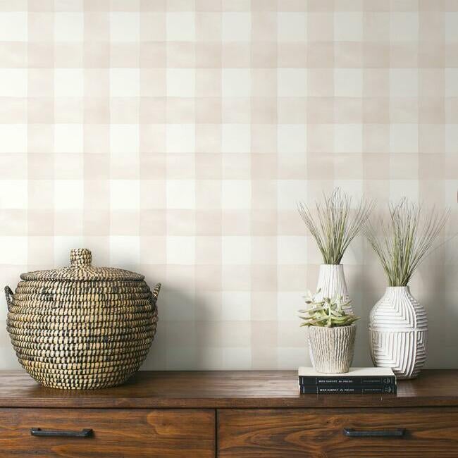 MH1517 Watercolor Check Wallpaper