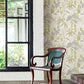 2656-004017 Yellow and Grey Descano Flower Wallpaper