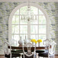2901-87508 Joy De Vie Green Toile Wallpaper