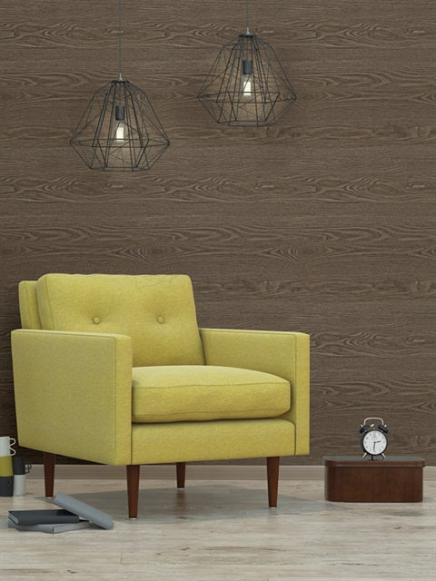 Salvaged Wood Brown Plank Wallpaper