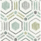 2901-25435 Borneo Light Green Geometric Grasscloth Wallpaper