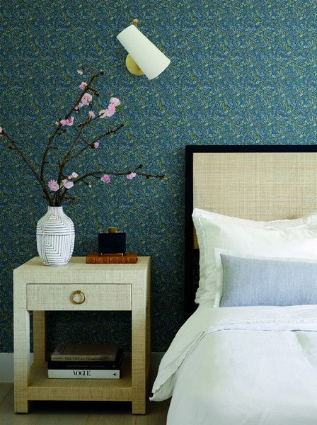 RI5126 Indigo Tapestry Wallpaper