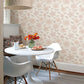 1014-001815 Pink Maisie Batik Flower Wallpaper By Brewster