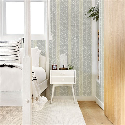 2903-25817 Lottie Grey Stripe Wallpaper Blue Bell By A Street Prints