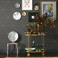 2763-24224 Twilight Grey Geometric Wallpaper By Brewster
