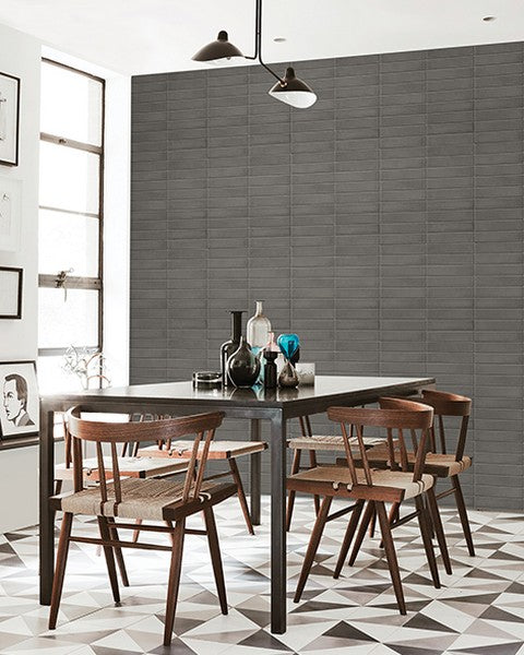 Midcentury Modern Dark Grey Brick