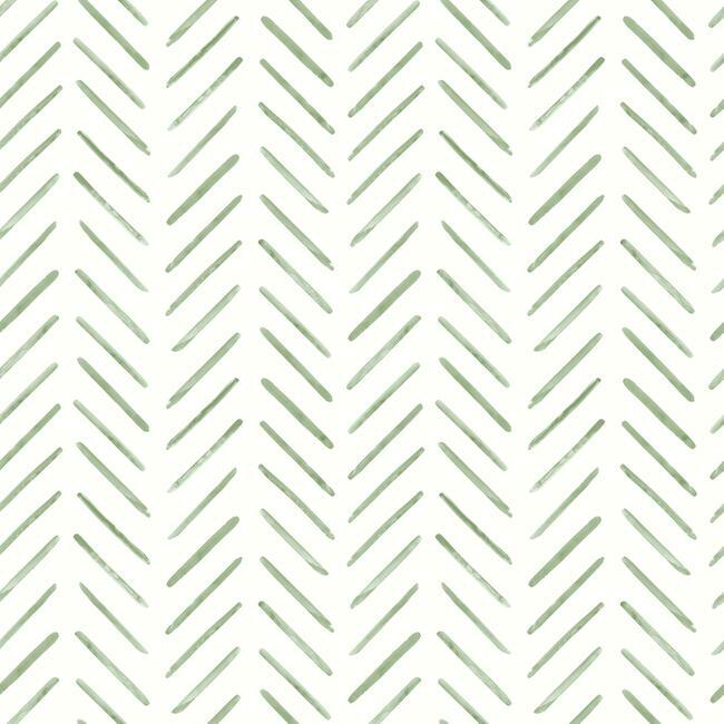 Painted Herringbone Wallpaper