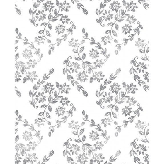 2901-25429 Arabesque Grey Floral Trail Wallpaper