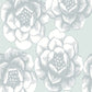 2763-24240 Fanciful Silver Floral Wallpaper By Brewster