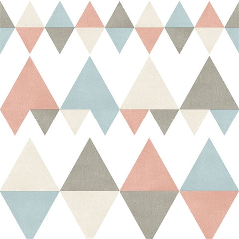 2821-25131 Trilogy Coral Geometric Wallpaper