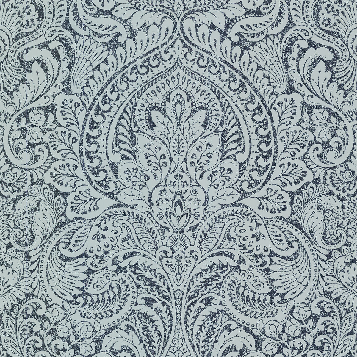 Artemis Sapphire Floral Damask Wallpaper