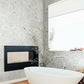 Wood Block Blooms Wallpaper