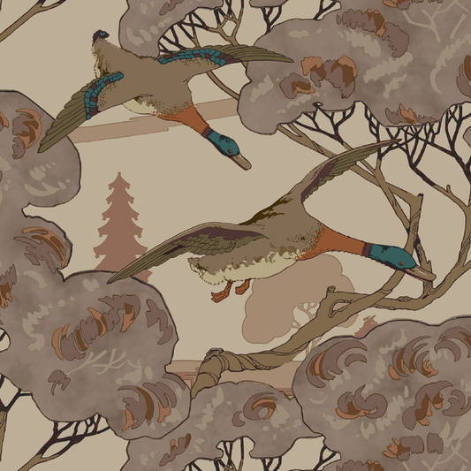 Grand Flying Ducks - Plum