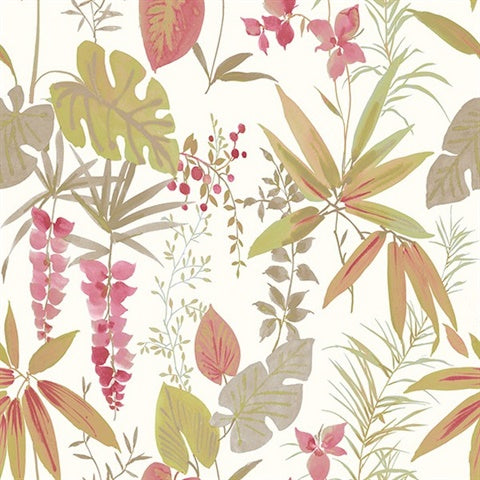 2656-004014 Pink Descano Flower Wallpaper