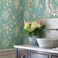 2702-22759 Blue Serenity Wallpaper By Brewster