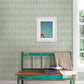 1014-001819 Turquoise Waverly Petite Damask Wallpaper By Brewster