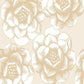 2763-24241 Fanciful Gold Floral Wallpaper By Brewster