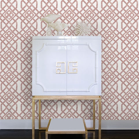 2861-25705 Traverse Red Trellis Equinox By A Street Prints