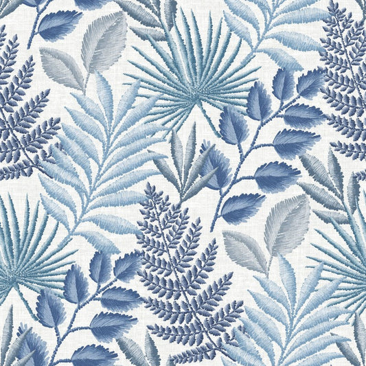 2901-87505 Palomas Blue Botanical Wallpaper