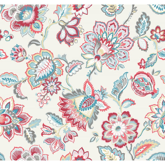 2901-87512 Corona Red Jacobean Wallpaper