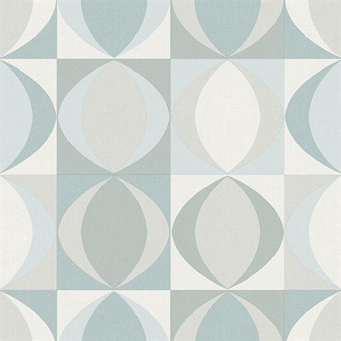 2903-25844 Archer Light Blue Linen Geometric Wallpaper Blue Bell By A Street Pri