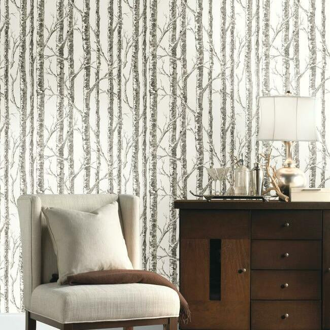 Paper Birch Wallpaper -Neutral color