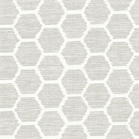 2793-24713 Aura Platinum Honeycomb Wallpaper